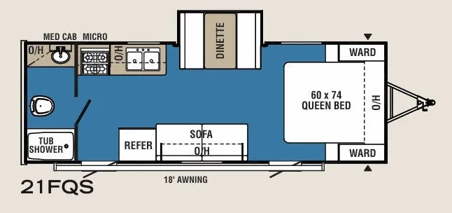 Coachmen Clipper 21FQ floor plan