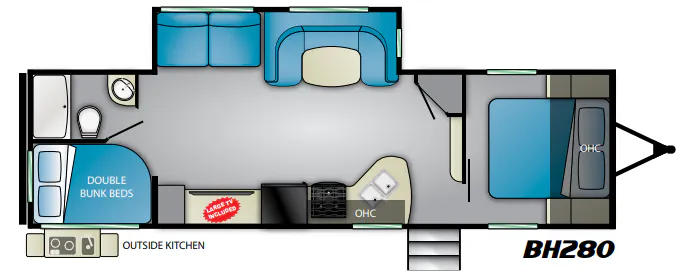 Heartland Pioneer BH280 floor plan
