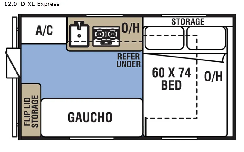 2020 Coachmen Clipper Camping Trailers 12.0 TD XL floor plan