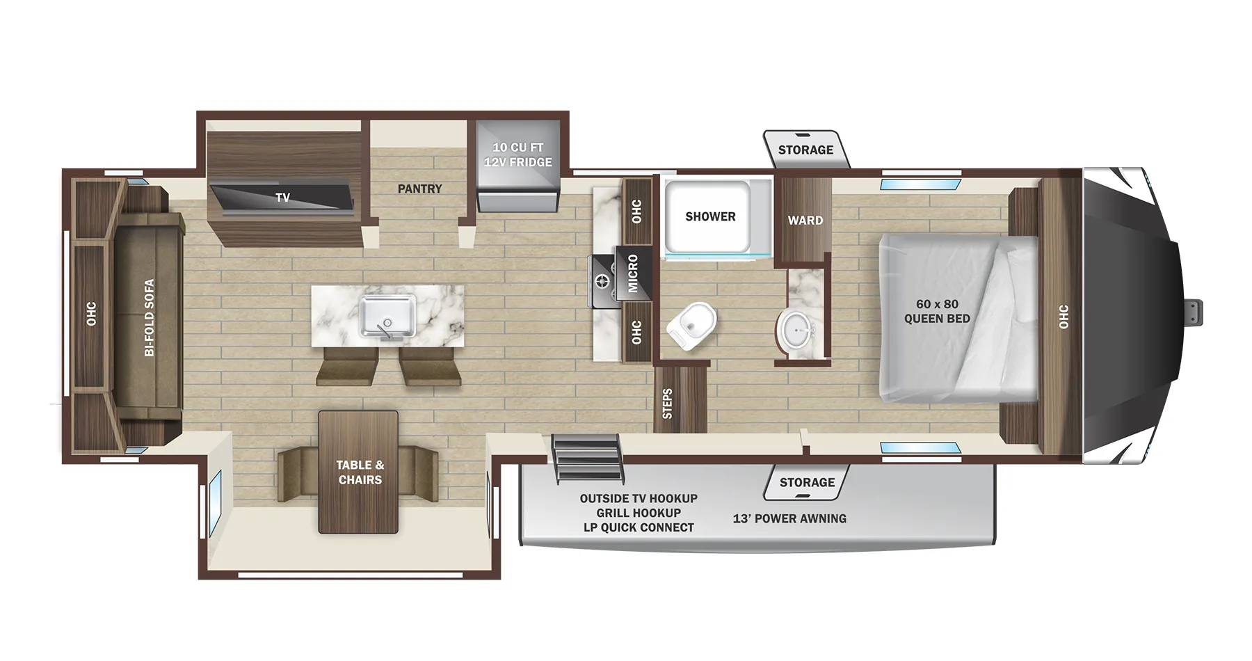 Highland Ridge Open Range Roamer Light Duty 244RLS floor plan