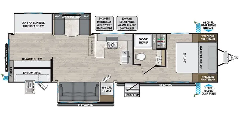 2024 Alliance RV Delta 321BH floor plan
