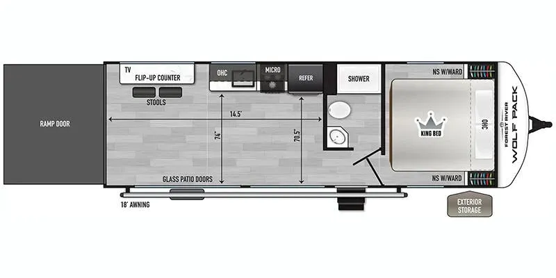 Forest River Cherokee Wolf Pack Limited 24-14.5 floor plan