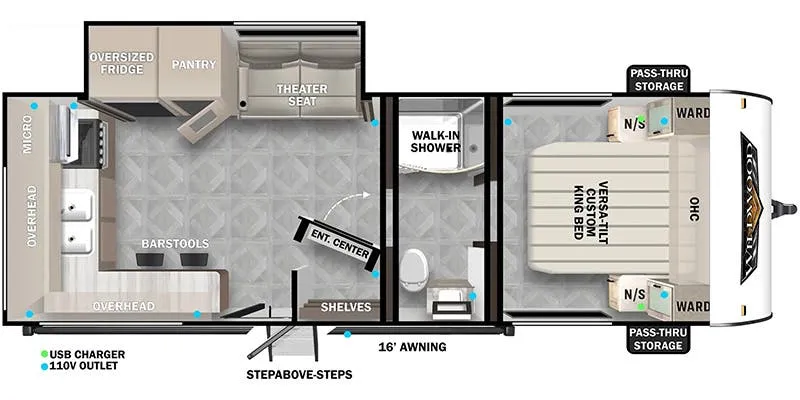 2024 Forest River Wildwood 22ERAS floor plan