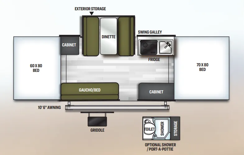 Forest River Flagstaff MAC 228D floor plan