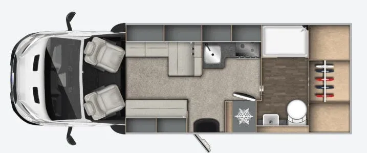 Auto-Trail Excel 675B floor plan