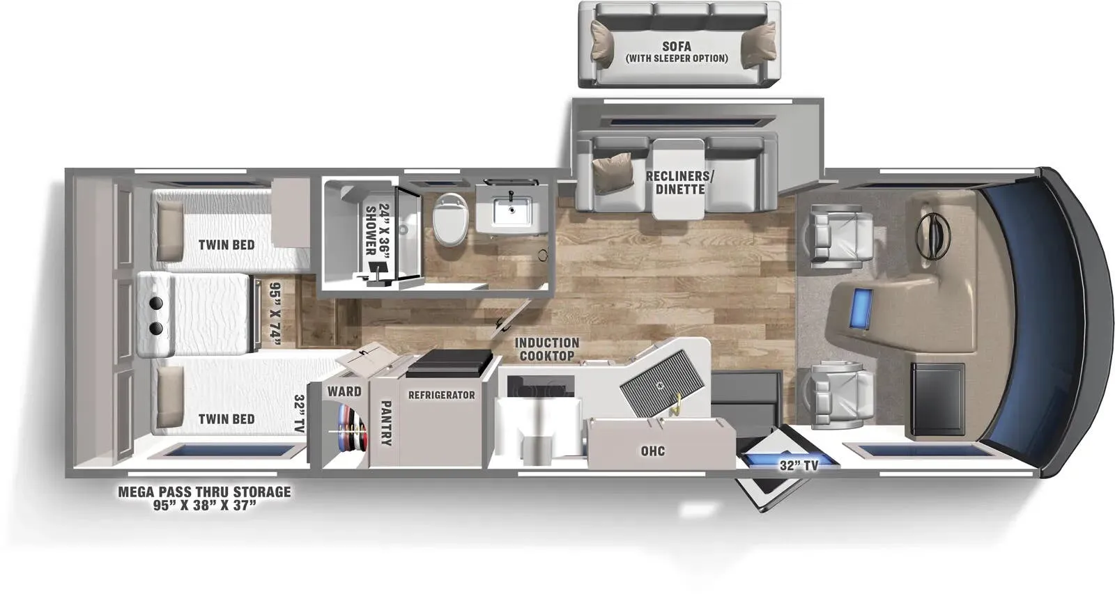 2025 Coachmen Euro 25TB - Floor plan