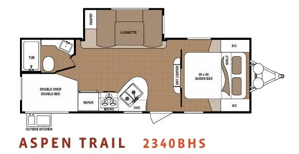 Dutchmen Aspen Trail 2340BHS floor plan