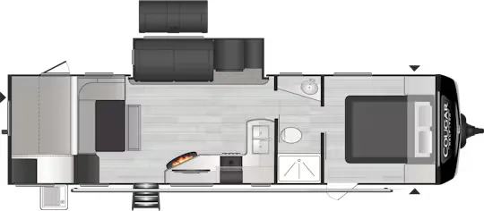 Keystone Cougar Half-Ton 30BHS floor plan