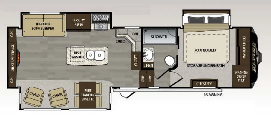Keystone Alpine 3011RE floor plan