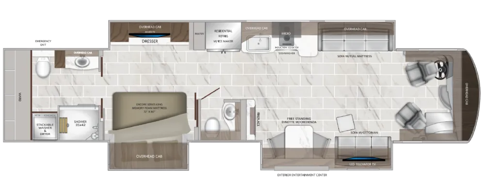 2027 American Coach American Dream 42Q floor plan
