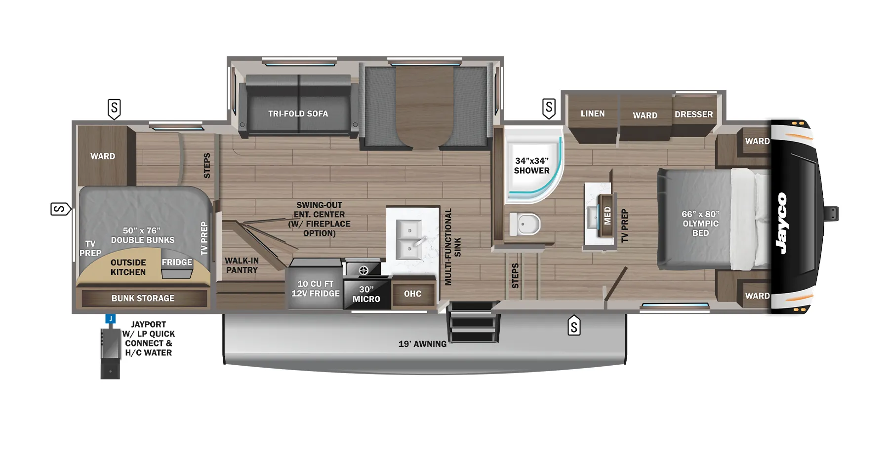 Jayco Eagle HT 29CBD floor plan