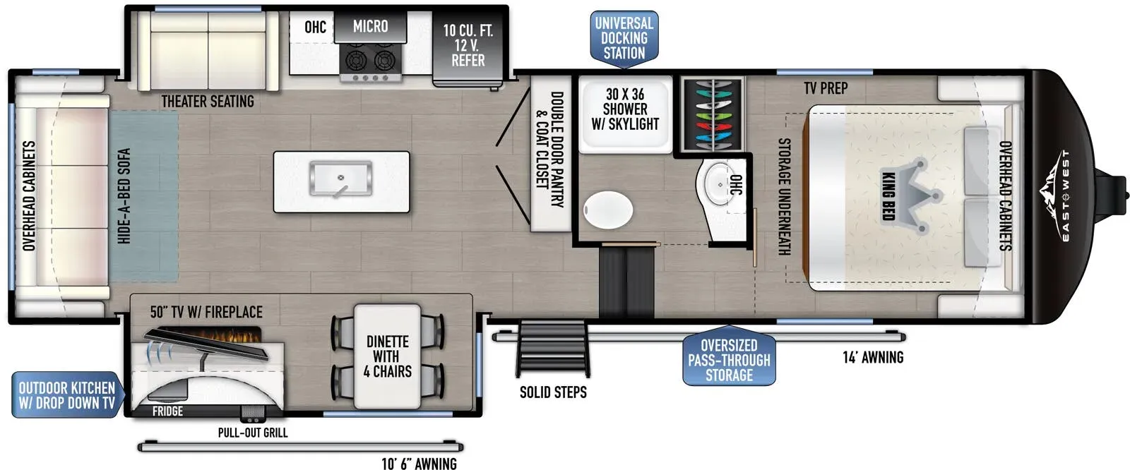East to West Tandara 28RL-OK floor plan