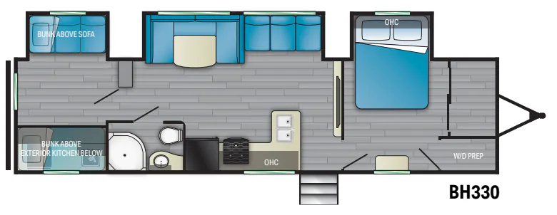 Heartland Pioneer BH330 floor plan