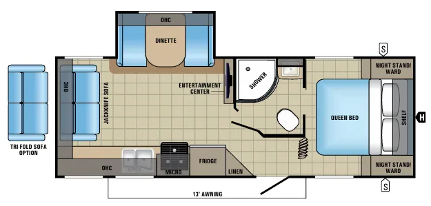 Jayco Jay Feather 23RLSW floor plan