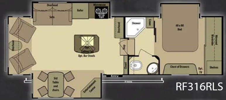 Highland Ridge Open Range Roamer RF316RLS floor plan