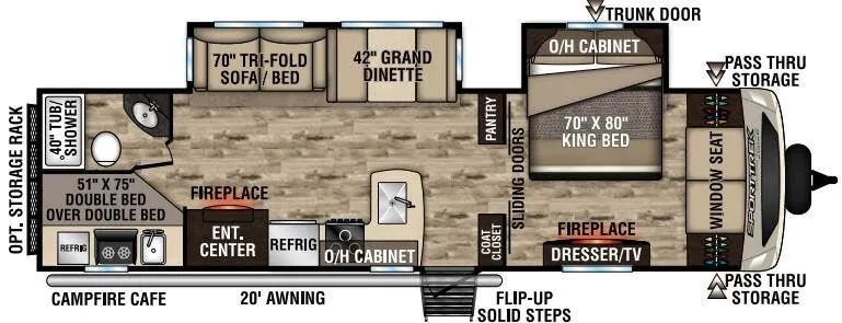 Venture RV SportTrek Touring Edition STT312VBH floor plan