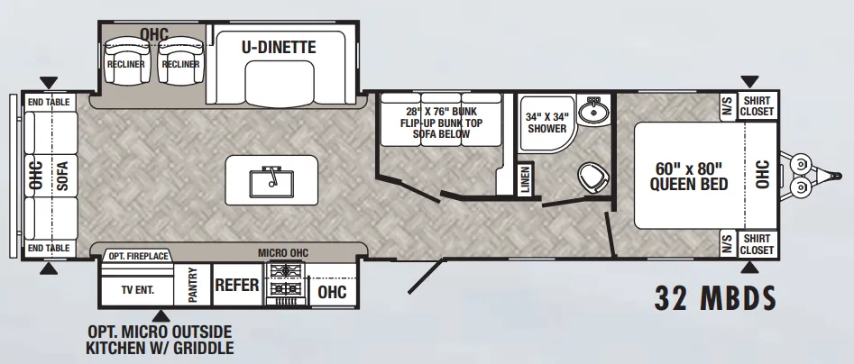 Palomino Puma 32MBDS floor plan