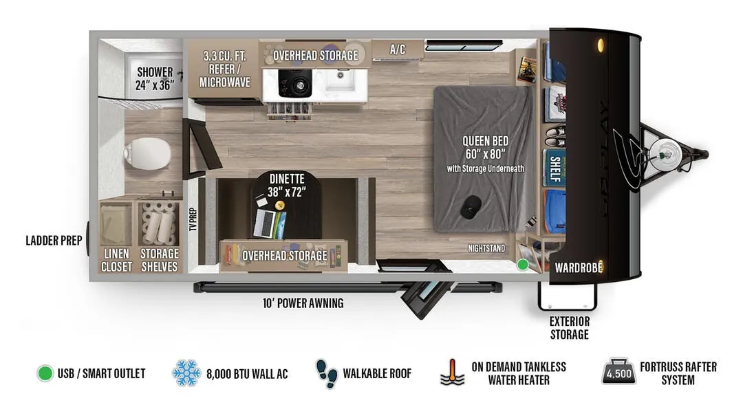 Wayfinder Go Play 17QB Sport floor plan