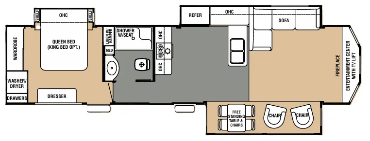 Forest River Cedar Creek Cottage 40CFE2 floor plan