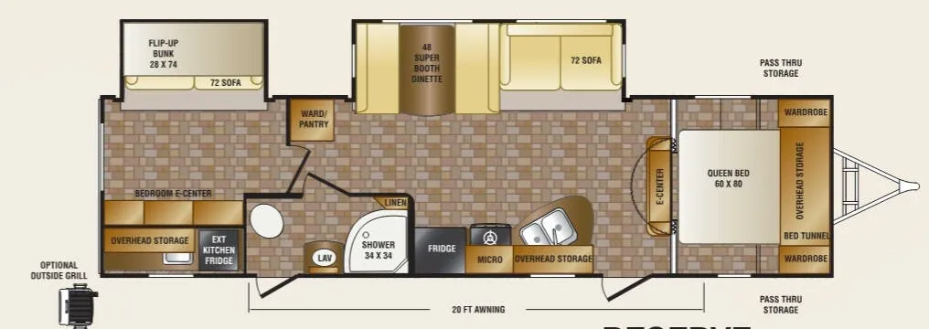 CrossRoads Sunset Trail Reserve ST32BH floor plan
