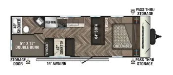 2022 Kz-rv Sportsmen 260BHSE - Floor plan
