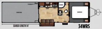 Forest River Work and Play FRP 34WRS floor plan