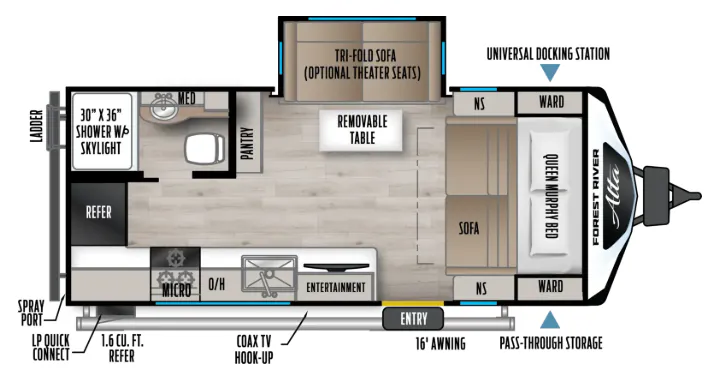 East to West Alta 1900MMK floor plan