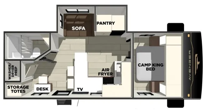 2026 Prime Time Avenger 25MKO - Floor plan