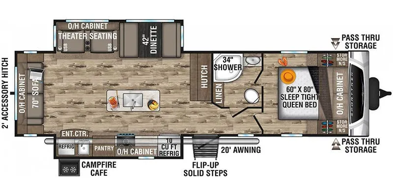 2021 Venture RV SportTrek ST312VIK - Floor plan