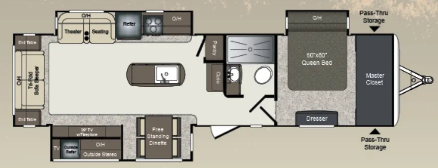2017 Keystone Laredo 330RL floor plan