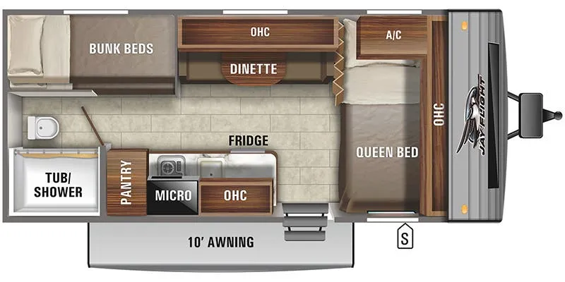 Jayco Jay Flight SLX 174BHW floor plan