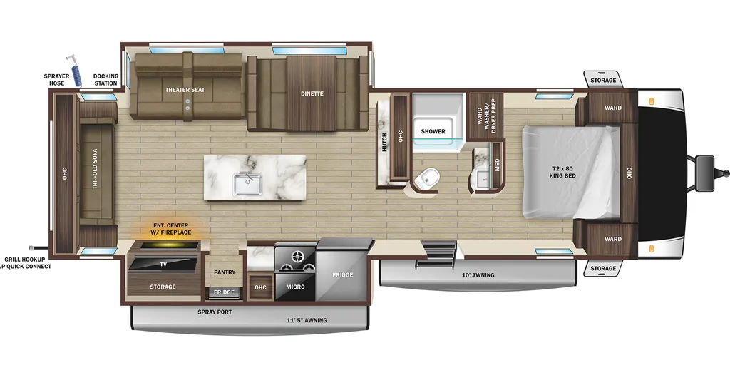 2022 Highland Ridge Open Range 275RLS floor plan