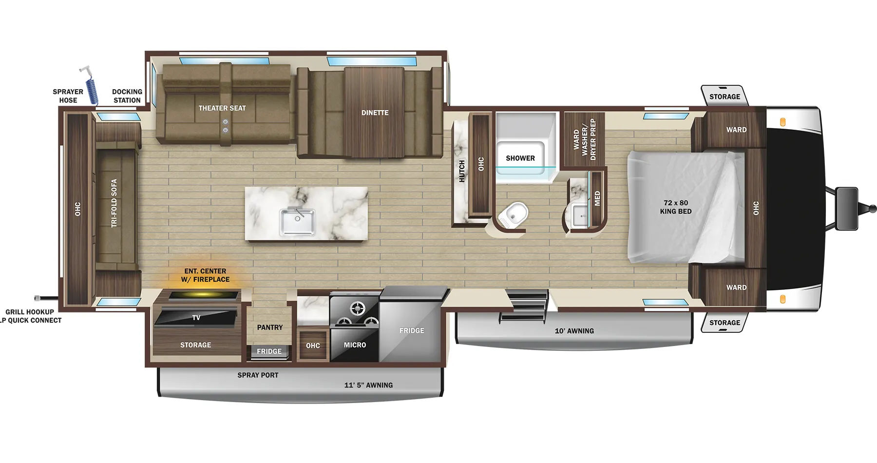 2022 Highland Ridge Open Range 275RLS - Floor plan