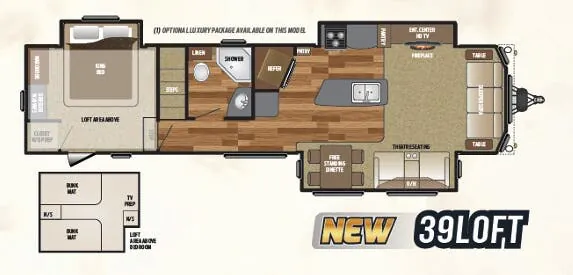 Keystone Retreat 39LOFT floor plan