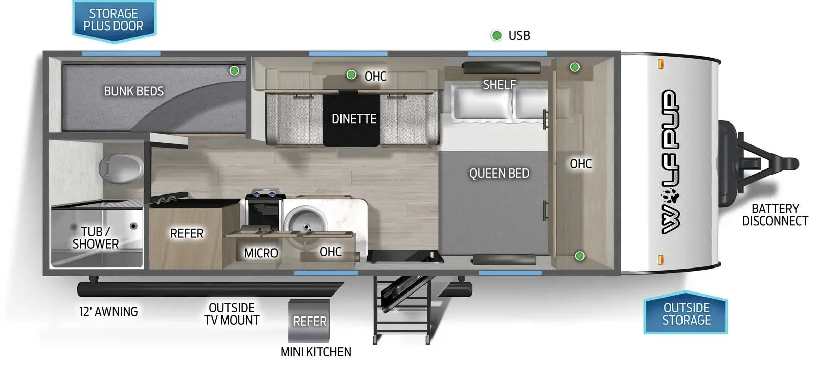 2026 Forest River Cherokee 16BHSW - Floor plan