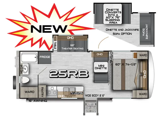 Northwood Arctic Fox NXT 25RB floor plan