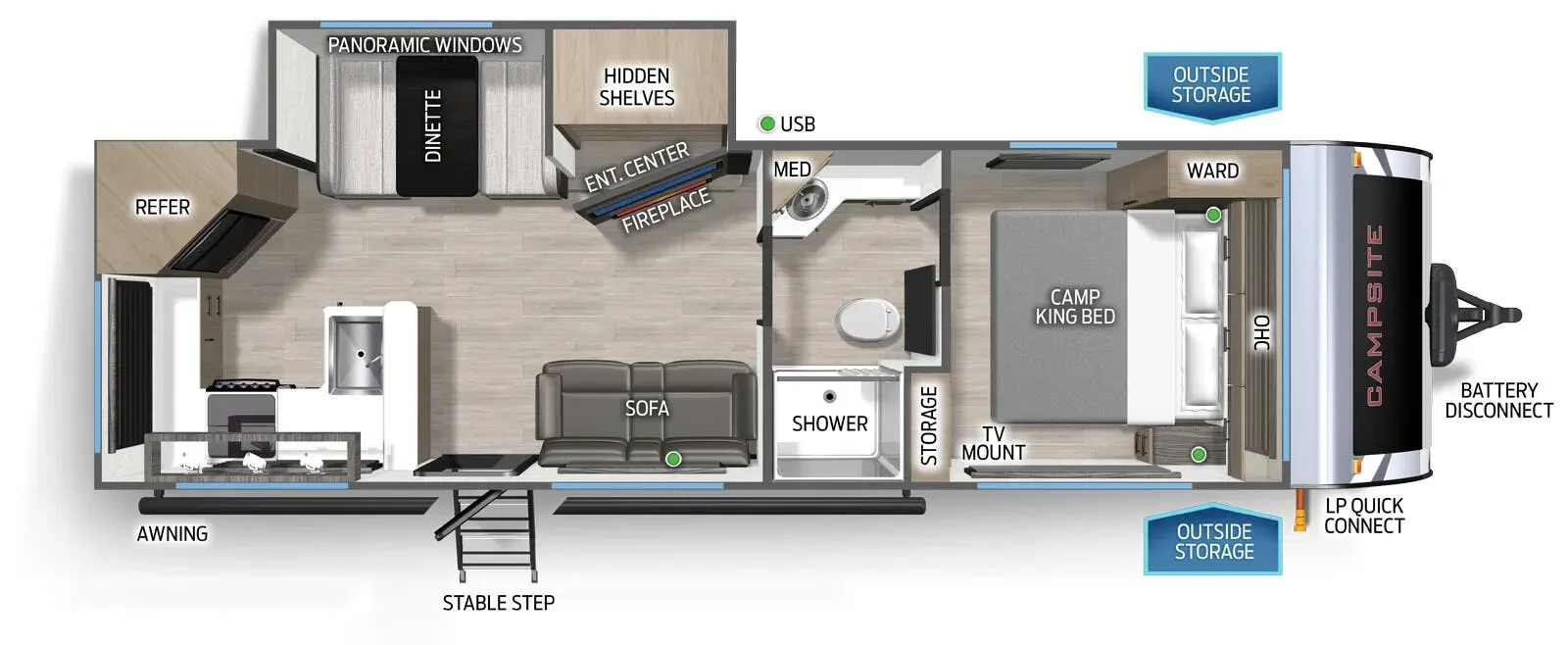 Forest River Campsite Ultra 26TH floor plan