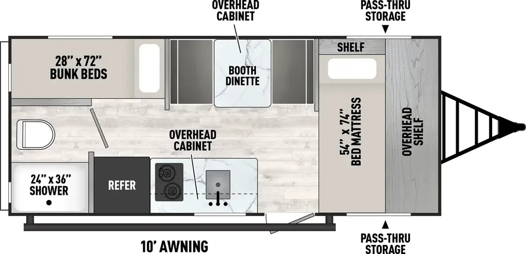 2025 Forest River Viking 17BH floor plan