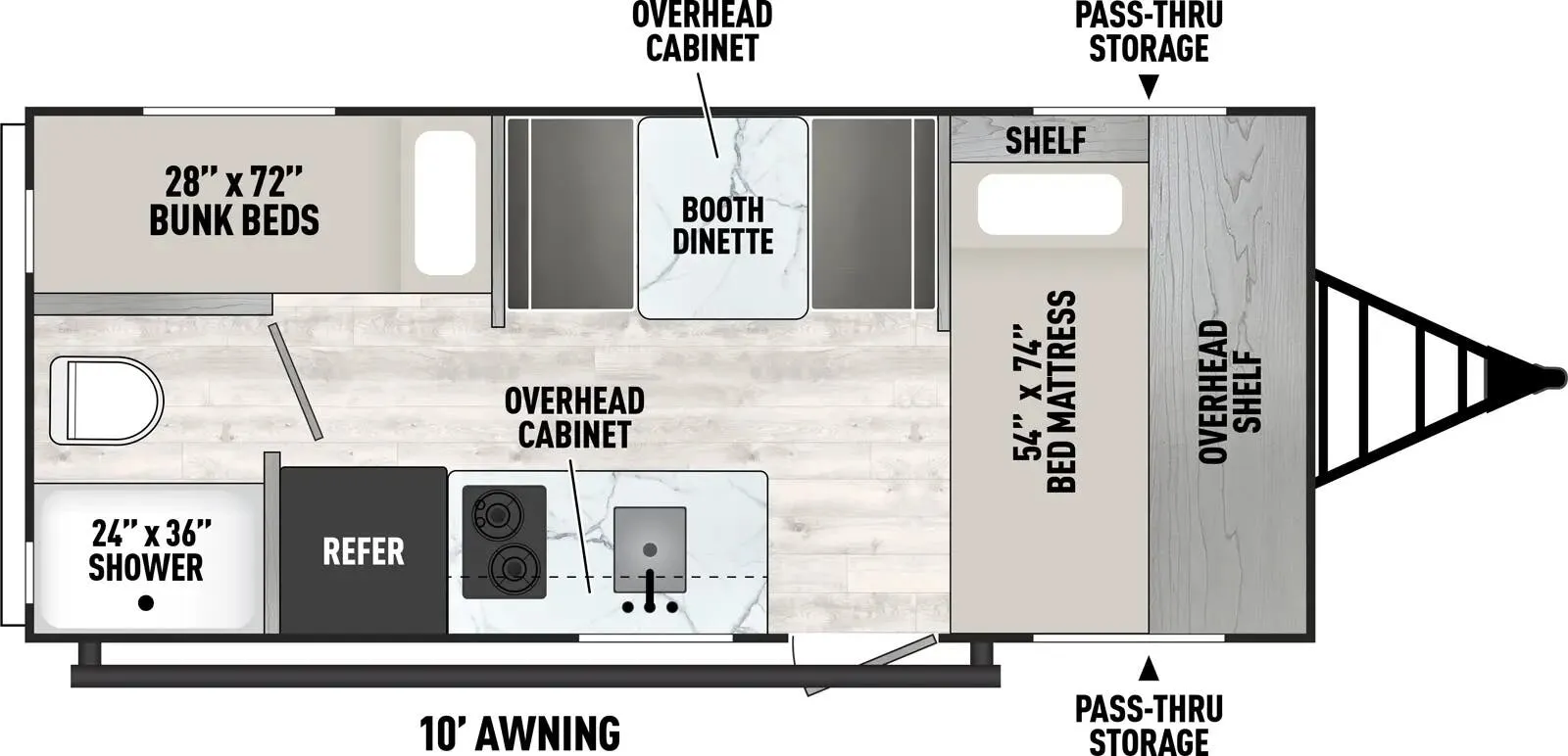 2025 Forest River Viking 17BH - Floor plan
