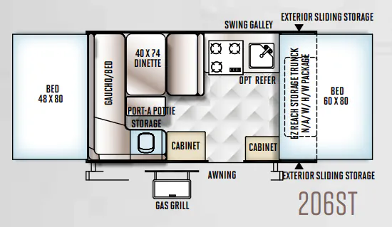 Forest River Flagstaff MAC 206ST floor plan