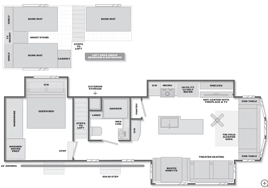 Keystone Springdale 3600DLFT floor plan