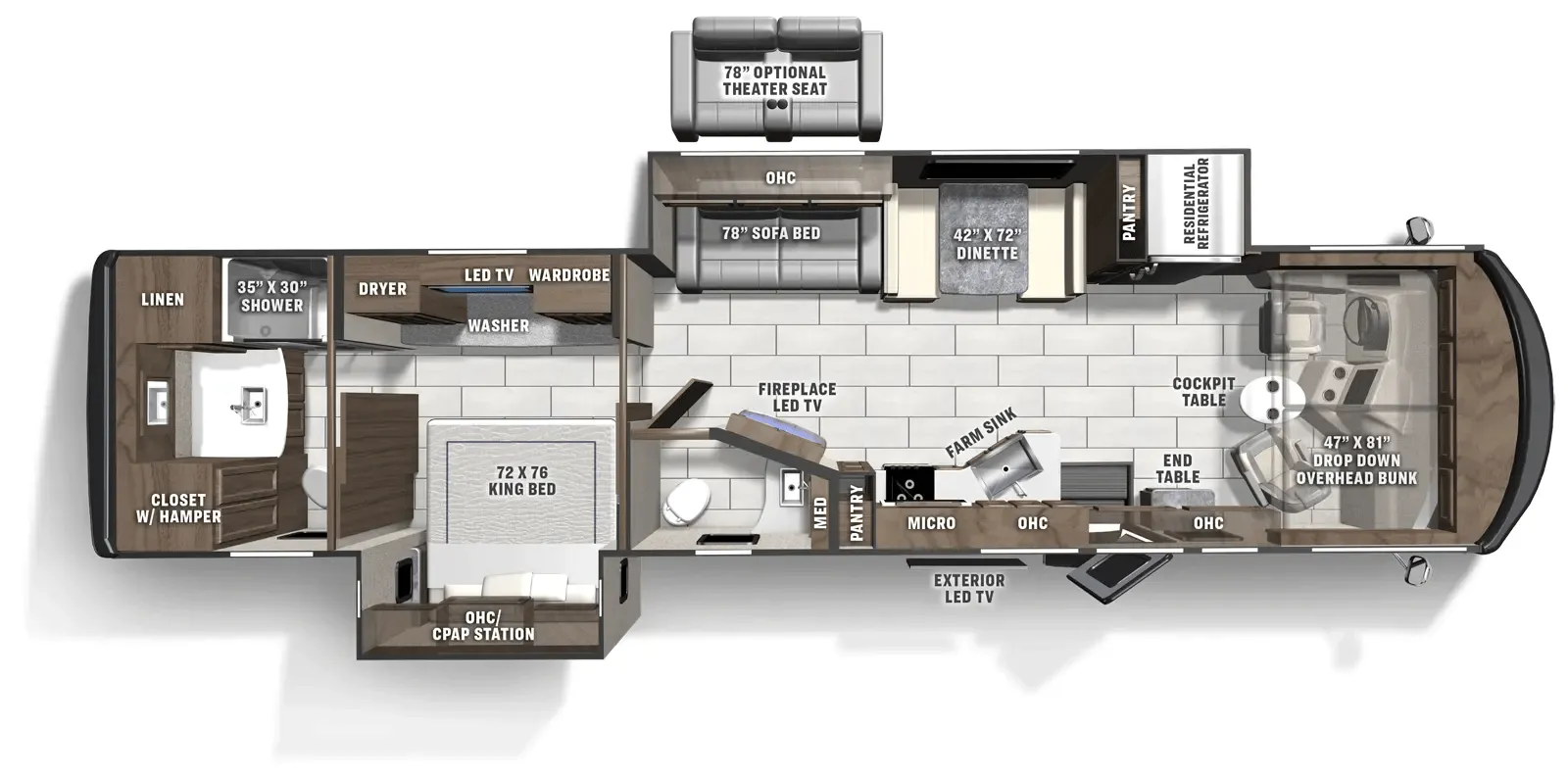 Coachmen Sportscoach 365RB floor plan