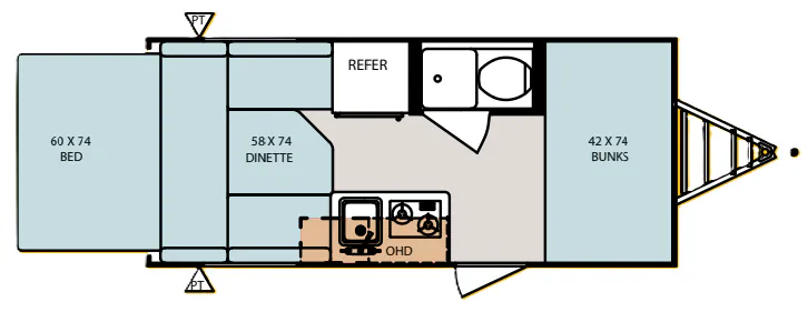 Forest River R-Pod RP-172T floor plan