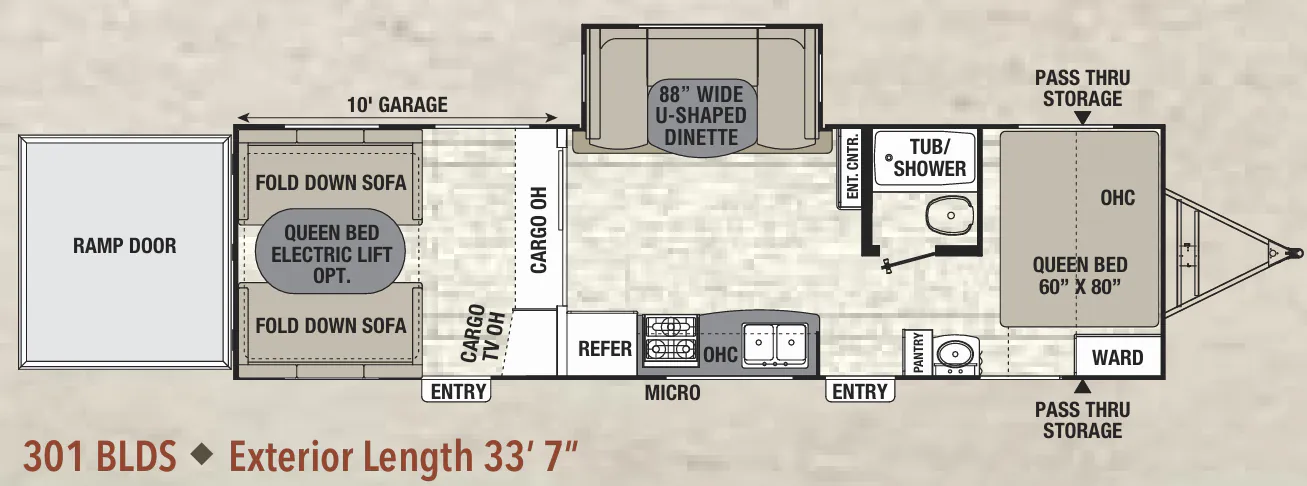 Coachmen Freedom Express Blast 301 BLDSLE floor plan