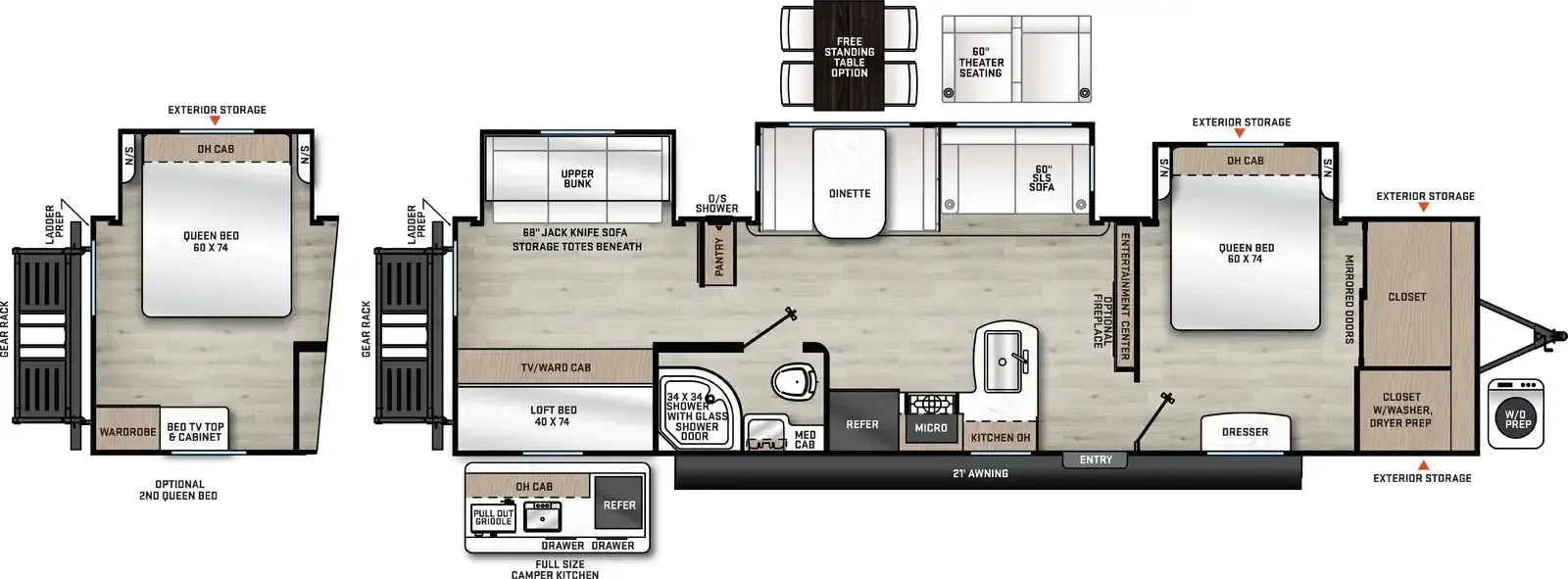 2027 Coachmen Catalina Legacy Edition 343BHTS - Floor plan