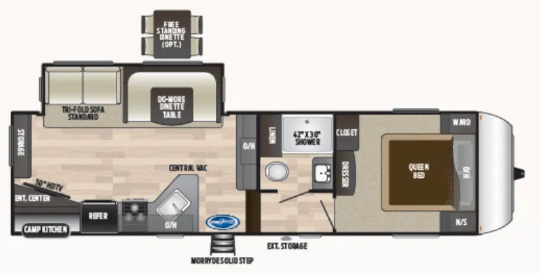 Keystone Hideout 262RES floor plan