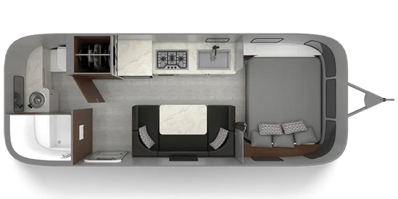 2022 Airstream Caravel 22FB - Floor plan