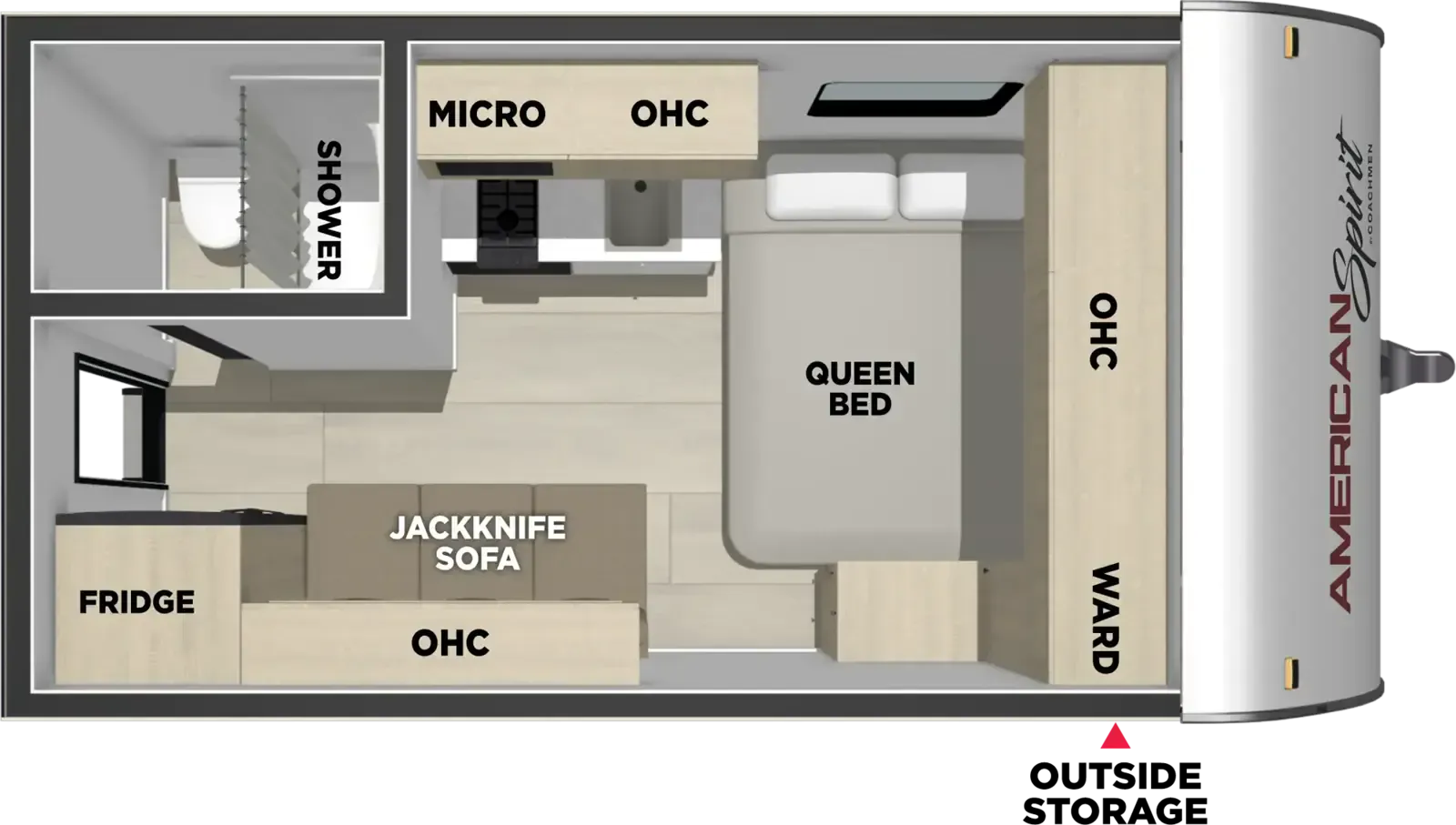 Coachmen American Spirit Compact 160RE floor plan
