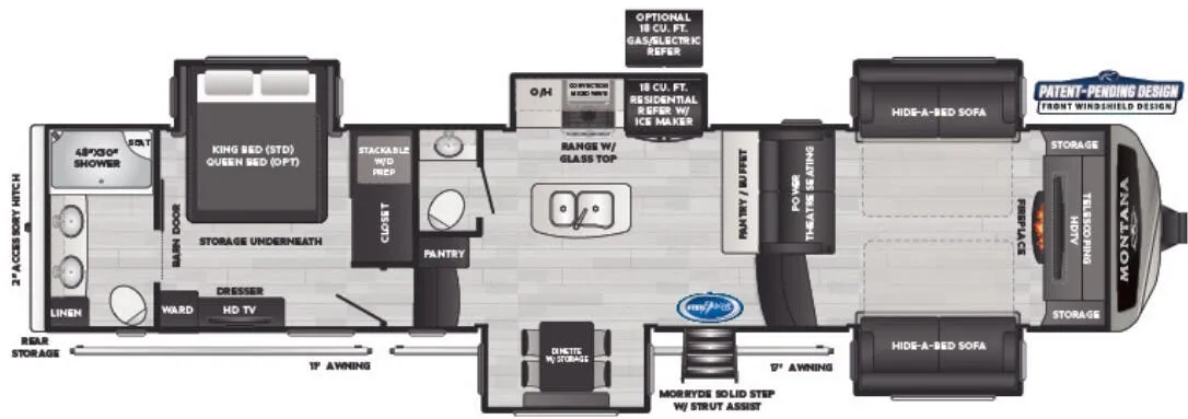 Keystone Montana 3761FL floor plan