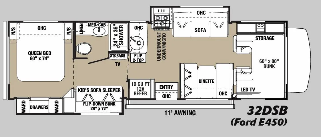 Forest River Solera 32DSB floor plan